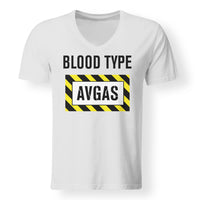 Thumbnail for Blood Type AVGAS Designed V-Neck T-Shirts