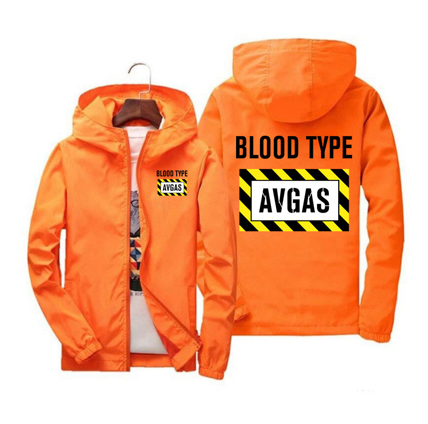 Blood Type AVGAS Designed Windbreaker Jackets