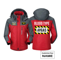 Thumbnail for Blood Type AVGAS Designed Thick Winter Jackets
