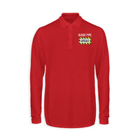 Thumbnail for Blood Type AVGAS Designed Long Sleeve Polo T-Shirts