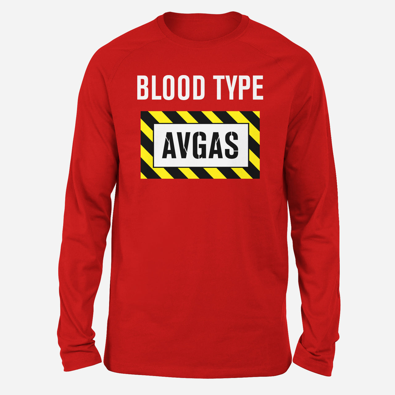 Blood Type AVGAS Designed Long-Sleeve T-Shirts