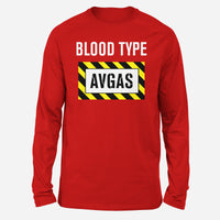 Thumbnail for Blood Type AVGAS Designed Long-Sleeve T-Shirts