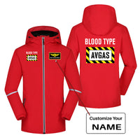 Thumbnail for Blood Type AVGAS Designed Rain Coats & Jackets