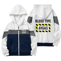 Thumbnail for Blood Type AVGAS Designed Colourful Zipped Hoodies