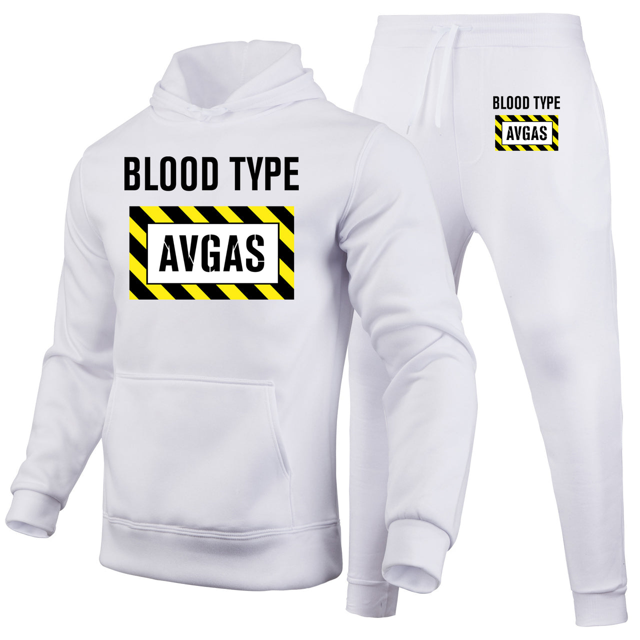 Blood Type AVGAS Designed Hoodies & Sweatpants Set