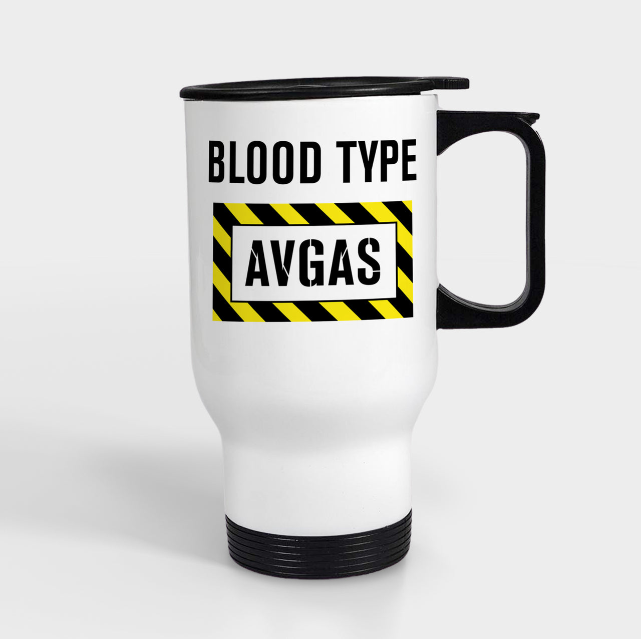 Blood Type AVGAS Designed Travel Mugs (With Holder)