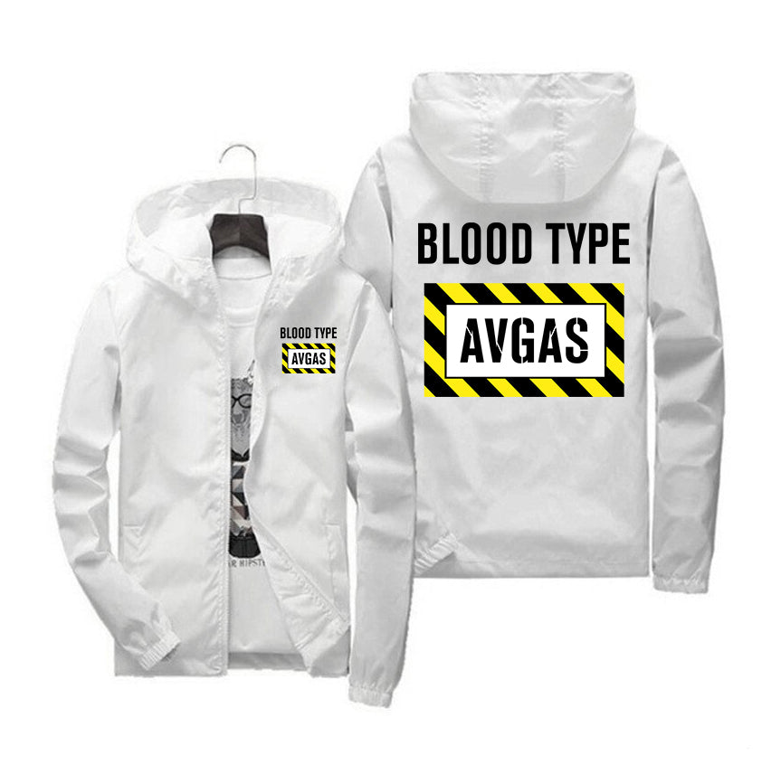 Blood Type AVGAS Designed Windbreaker Jackets