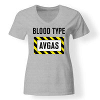 Thumbnail for Blood Type AVGAS Designed V-Neck T-Shirts