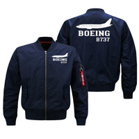 Thumbnail for Boeing 737 Printed Pilot Jackets (Customizable) Pilot Eyes Store Blue (Thin) M (US XS) 