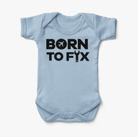 Thumbnail for Born To Fix Airplanes Designed Baby Bodysuits