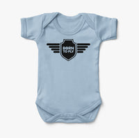 Thumbnail for Born To Fly & Badge Designed Baby Bodysuits