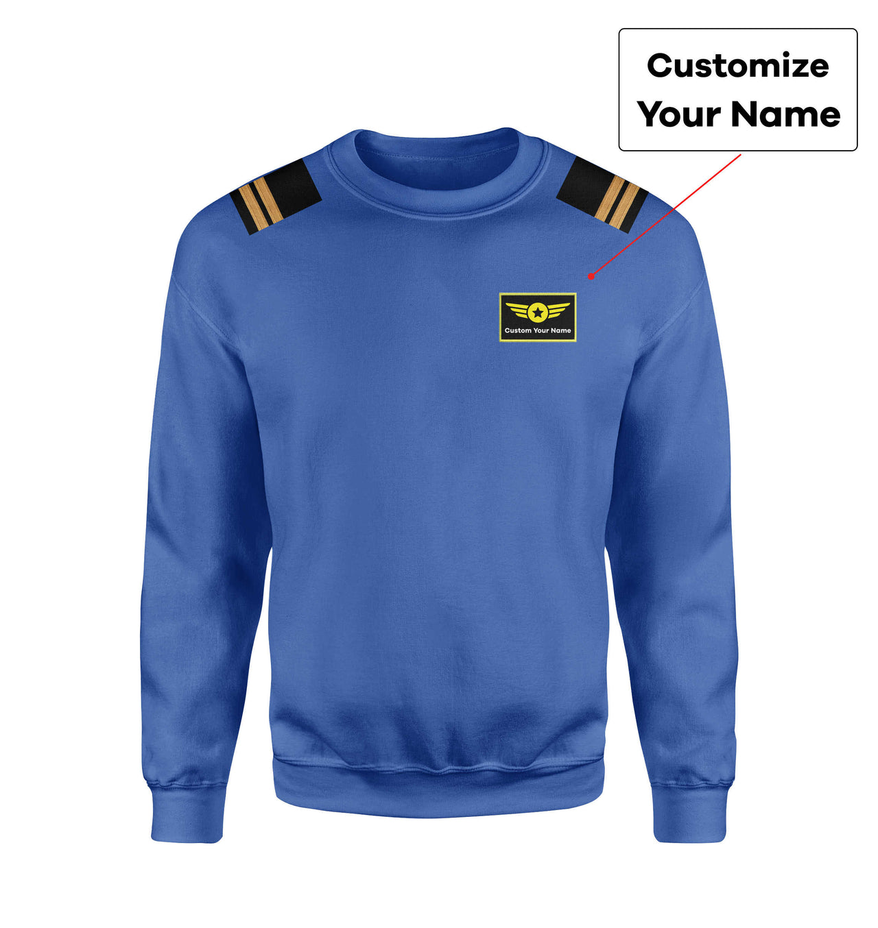 Custom & Name with EPAULETTES (Special Badge) Designed 3D Sweatshirts