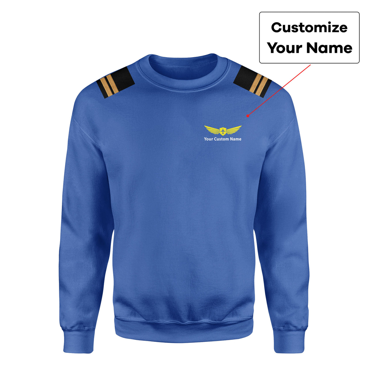 Custom & Name with EPAULETTES (Badge 2) Designed 3D Sweatshirts