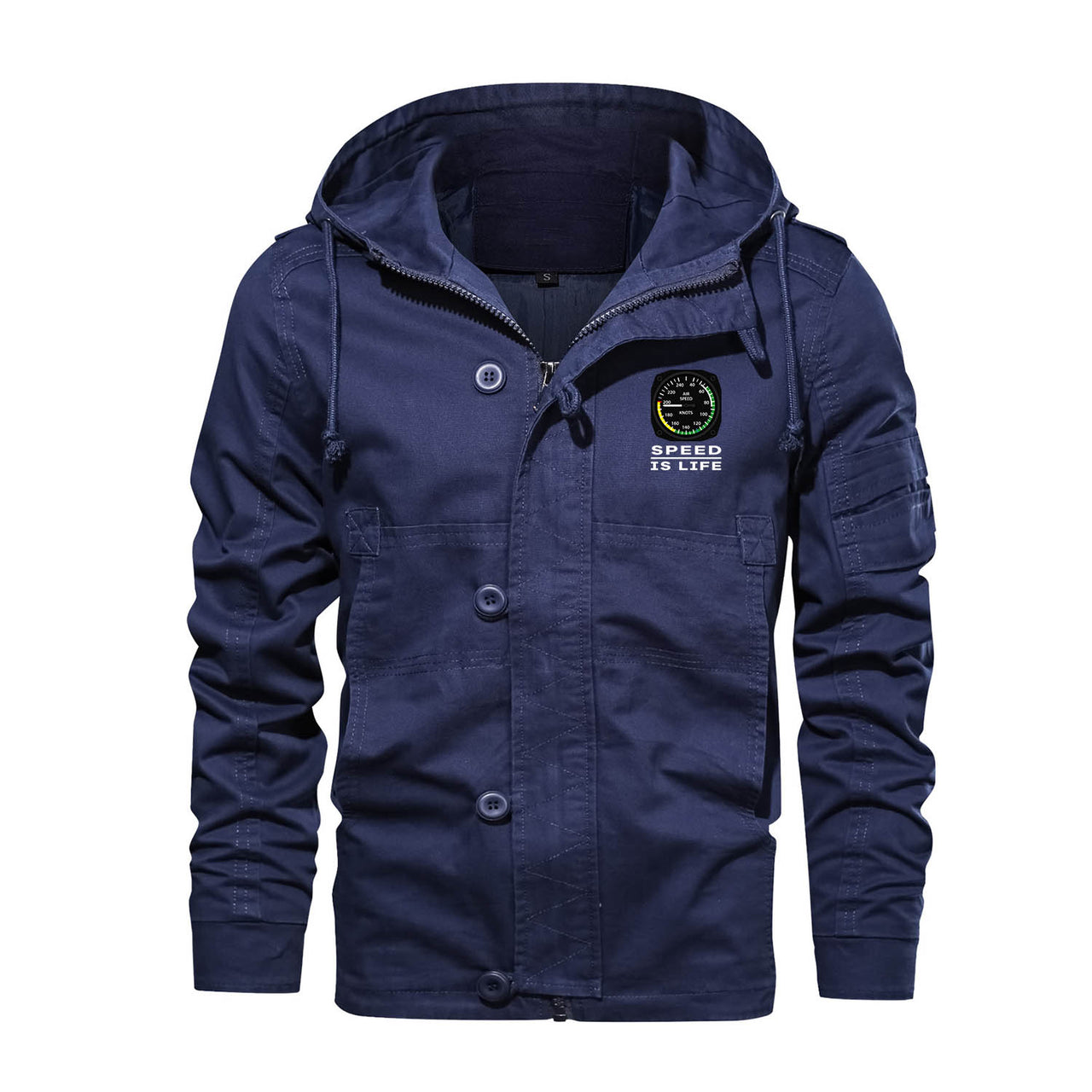 Speed Is Life Designed Cotton Jackets