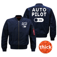 Thumbnail for Auto Pilot ON Designed Pilot Jackets (Customizable) Pilot Eyes Store Blue (Thick) M (US XS) 