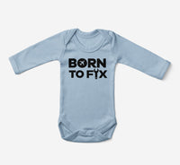 Thumbnail for Born To Fix Airplanes Designed Baby Bodysuits