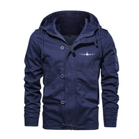 Thumbnail for Boeing 747 Silhouette Designed Cotton Jackets
