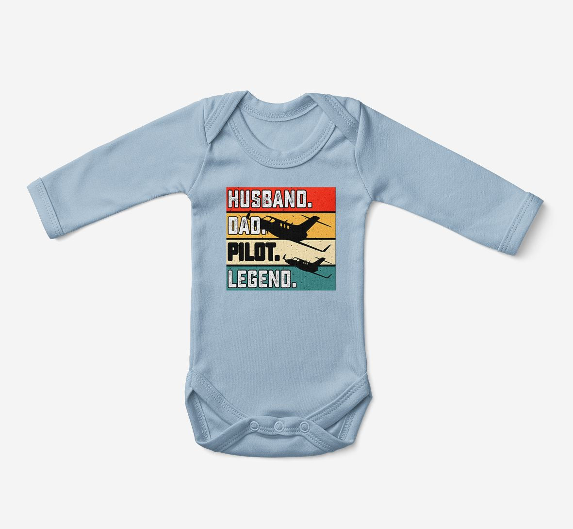 Husband & Dad & Pilot & Legend Designed Baby Bodysuits