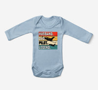 Thumbnail for Husband & Dad & Pilot & Legend Designed Baby Bodysuits