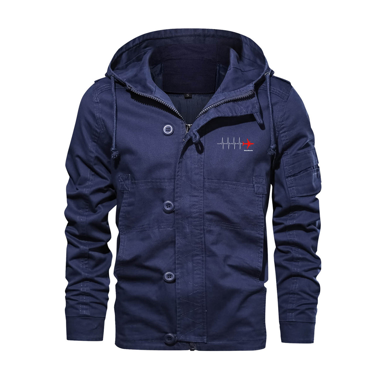 Aviation Heartbeats Designed Cotton Jackets
