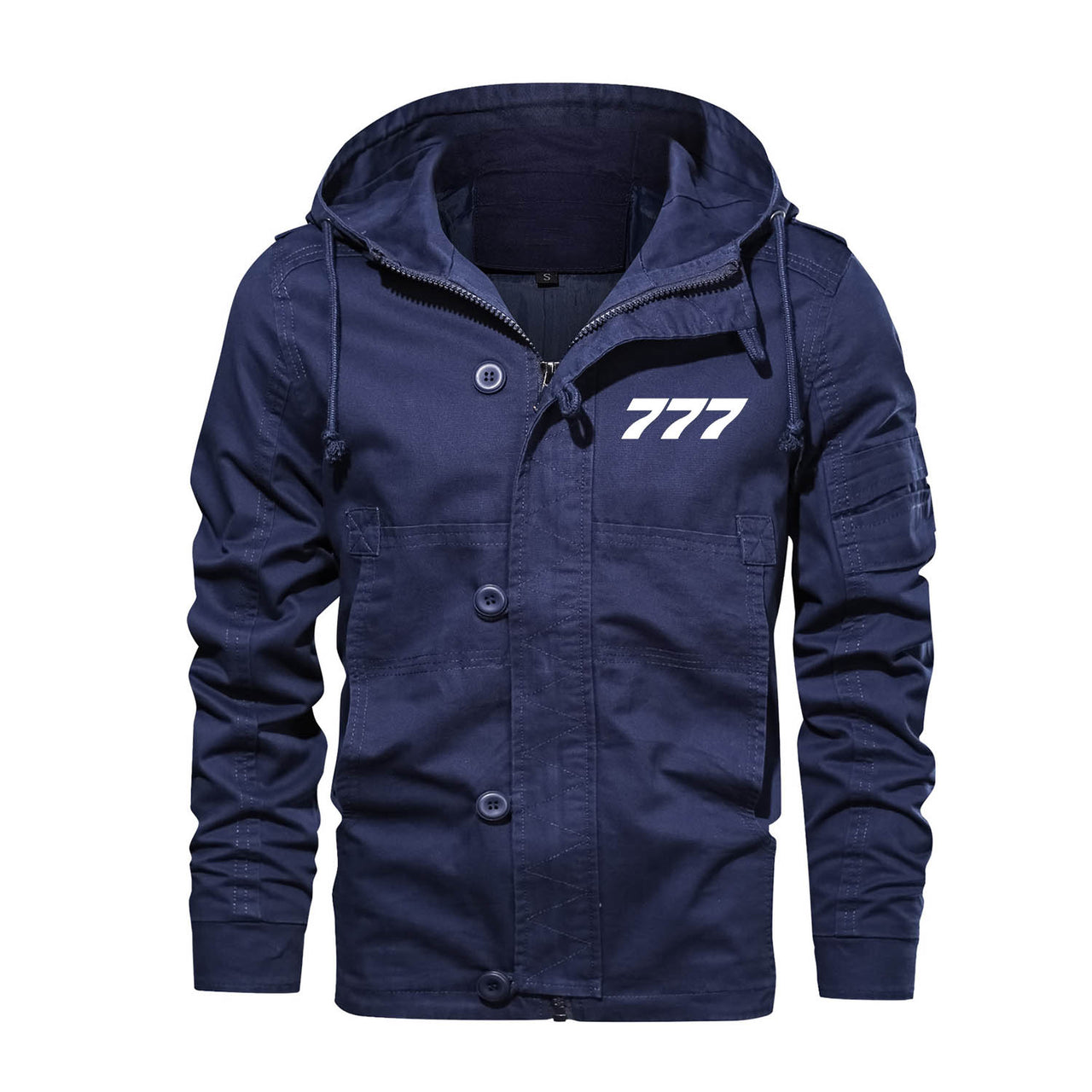 767 Flat Text Designed Cotton Jackets