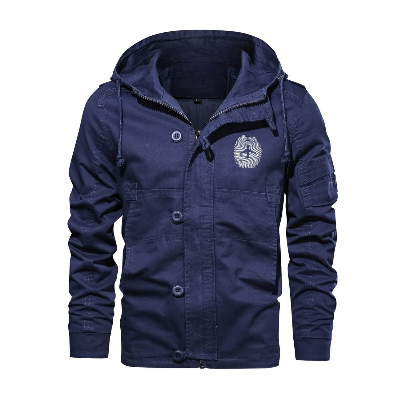 Aviation Finger Print Designed Cotton Jackets