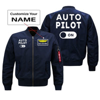 Thumbnail for Auto Pilot ON Designed Pilot Jackets (Customizable) Pilot Eyes Store Blue (Thin) + Name M (US XS) 