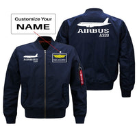 Thumbnail for Airbus A320 Printed Pilot Jackets (Customizable) Pilot Eyes Store Blue (Thin) + Name M (US XS) 
