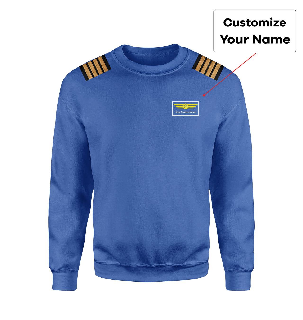 Custom & Name with EPAULETTES (Badge 1) Designed 3D Sweatshirts