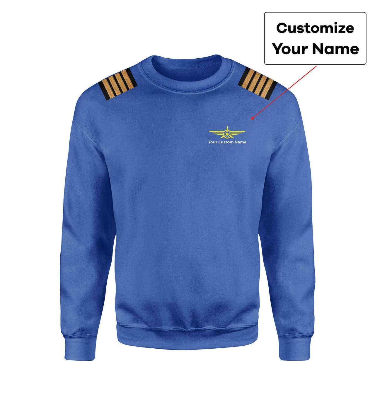 Custom & Name with EPAULETTES (Badge 3) Designed 3D Sweatshirts