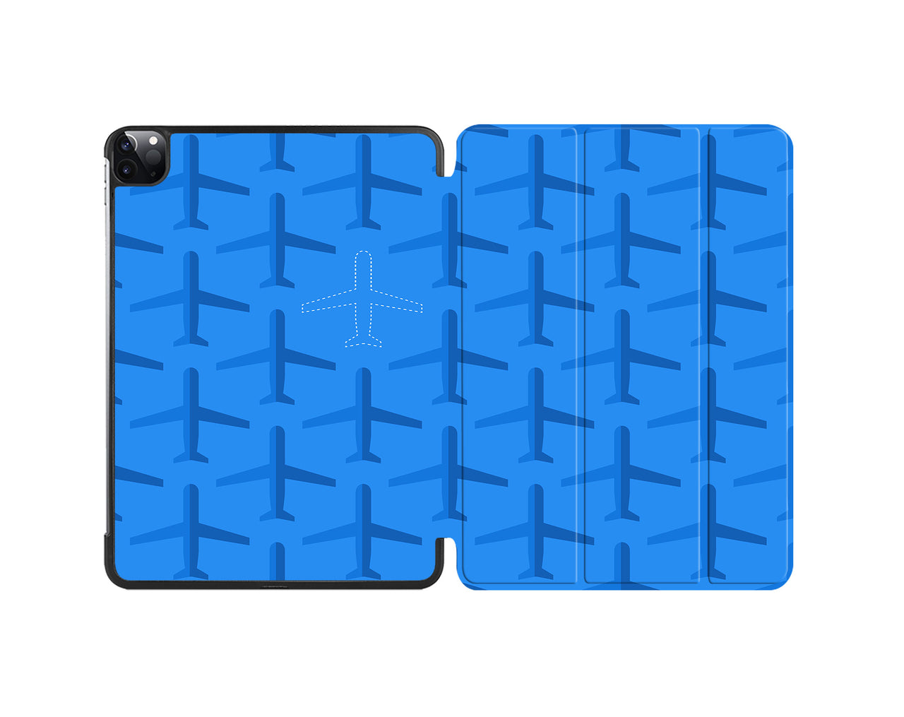 Blue Seamless Airplanes Designed iPad Cases