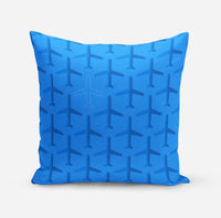 Thumbnail for Blue Seamless Airplanes Designed Pillows