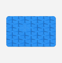 Thumbnail for Blue Seamless Airplanes Designed Bath Mats