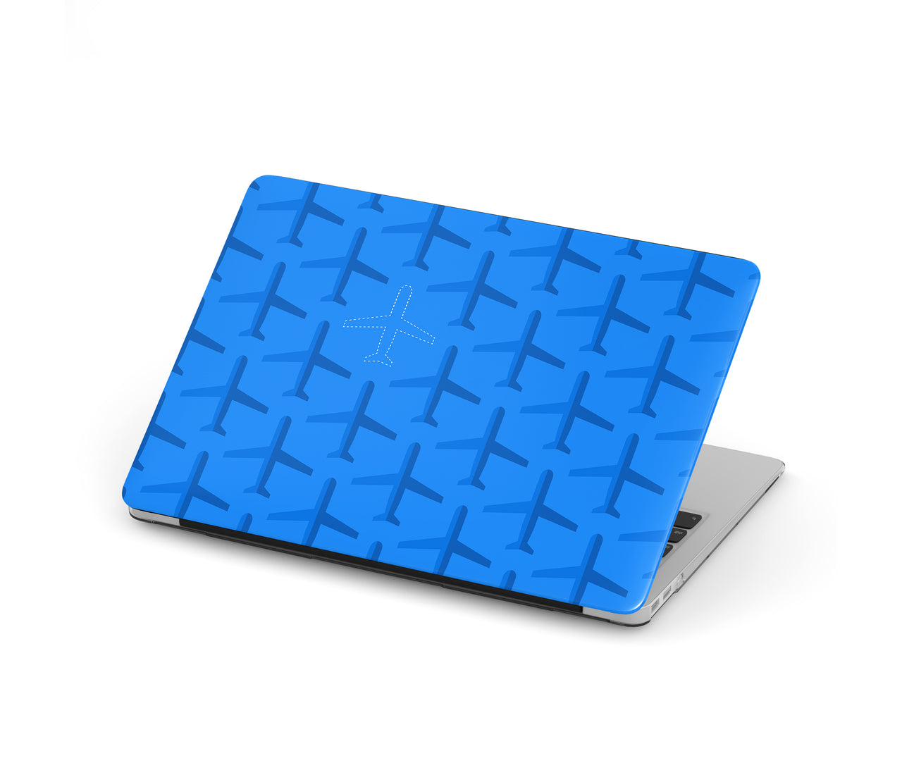 Blue Seamless Airplanes Designed Macbook Cases