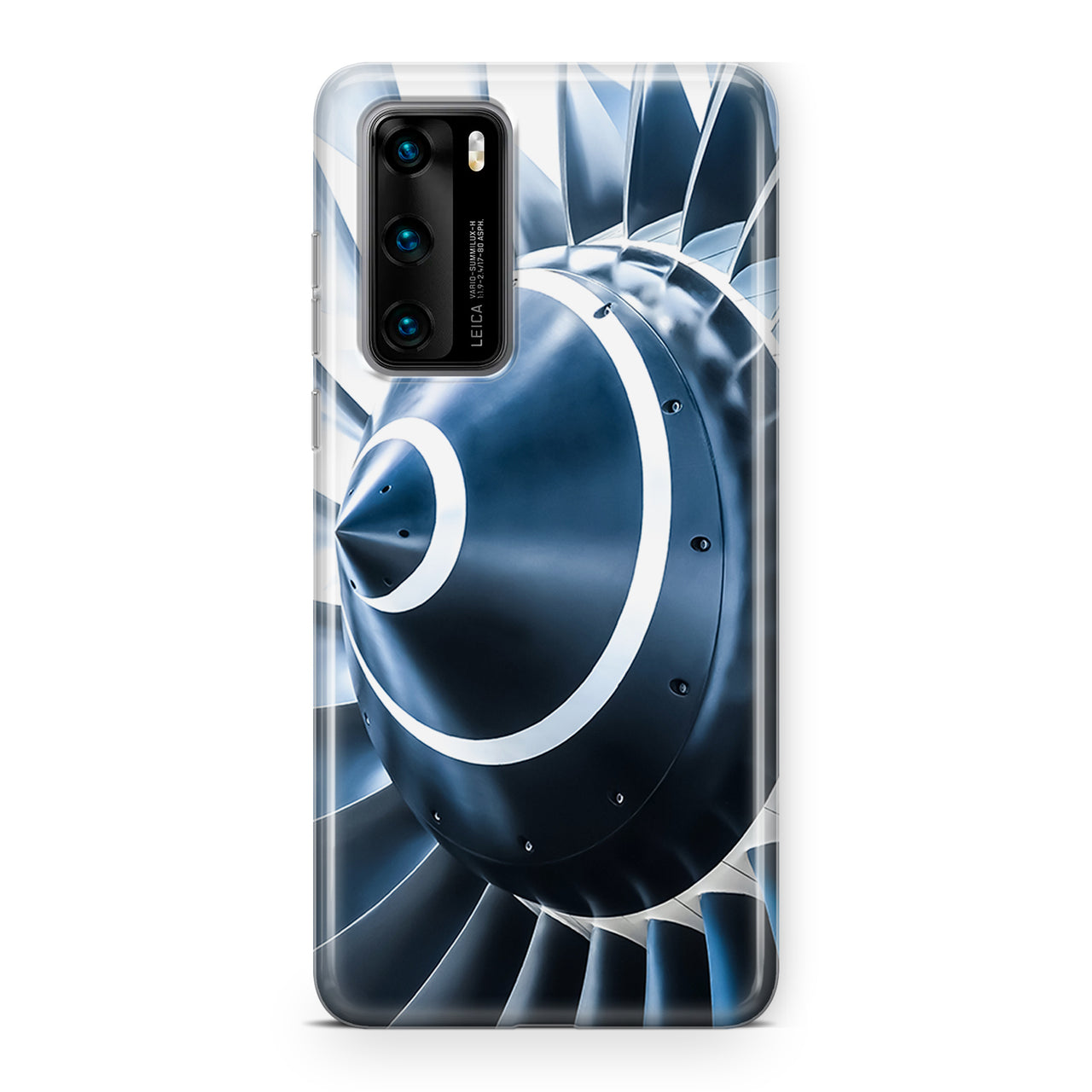 Blue Toned Super Jet Engine Blades Close up Designed Huawei Cases