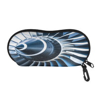 Thumbnail for Blue Toned Super Jet Engine Blades Closeup Designed Glasses Bag
