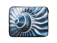 Thumbnail for Blue Toned Super Jet Engine Blades Closeup Designed Laptop & Tablet Cases