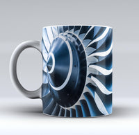 Thumbnail for Blue Toned Super Jet Engine Blades Closeup Designed Mugs
