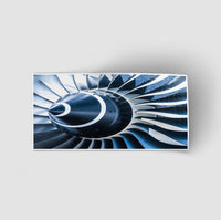 Thumbnail for Blue Toned Super Jet Engine Blades Closeup Designed Stickers