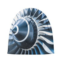 Thumbnail for Blue Toned Super Jet Engine Blades Closeup Designed Knit 3D Beanies