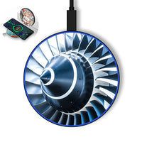Thumbnail for Blue Toned Super Jet Engine Blades Closeup Designed Wireless Chargers