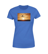 Thumbnail for Two Aeroplanes During Sunset Designed Women T-Shirts