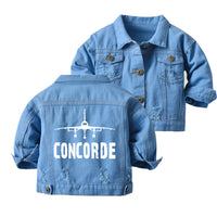 Thumbnail for Concorde & Plane Designed Children Denim Jackets