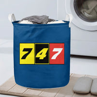 Thumbnail for Flat Colourful 747 Designed Laundry Baskets