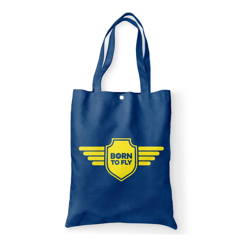Born To Fly & Badge Designed Tote Bags