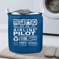 Thumbnail for Airline Pilot Label Designed Laundry Baskets
