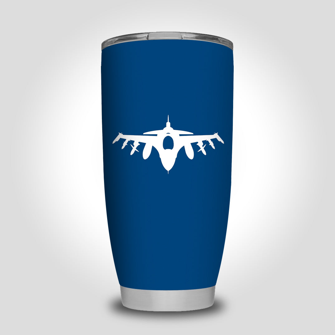 Fighter Jet 16 Silhouette Designed Tumbler Travel Mugs