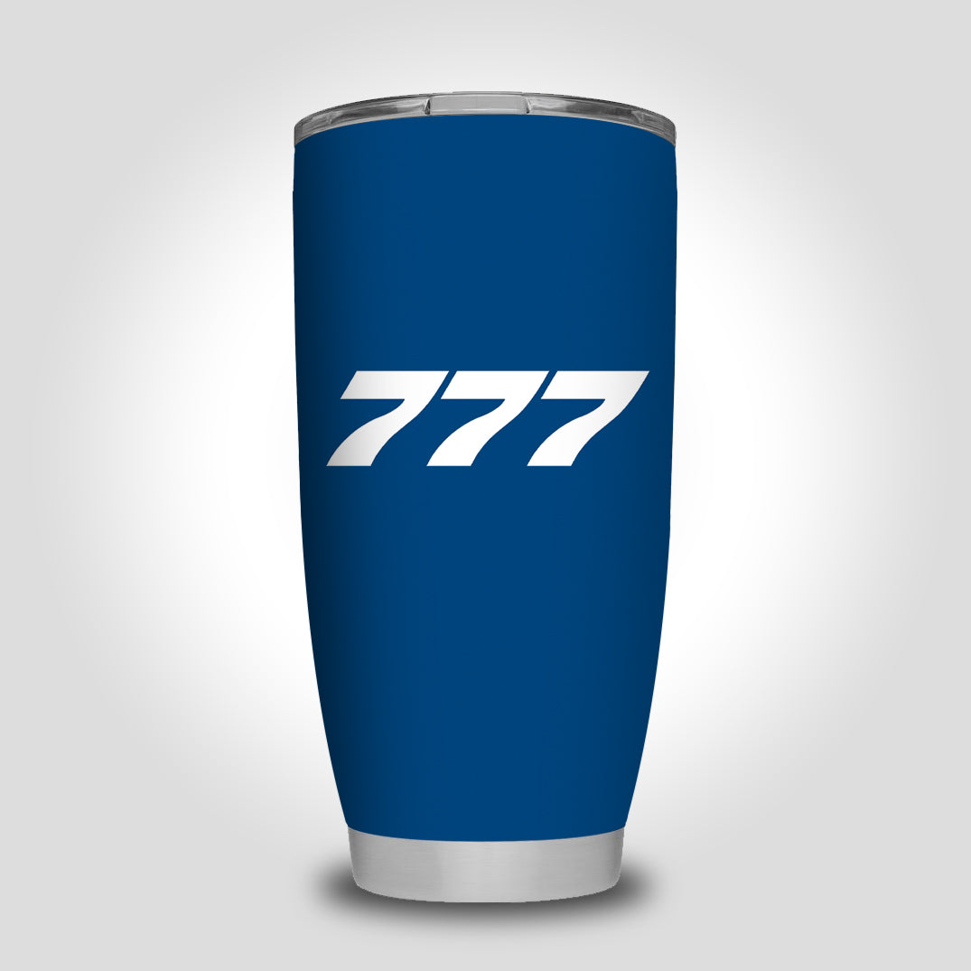 777 Flat Text Designed Tumbler Travel Mugs