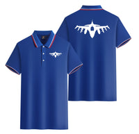 Thumbnail for Fighting Falcon F16 Silhouette Designed Stylish Polo T-Shirts (Double-Side)