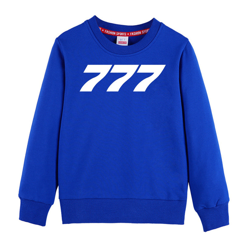 777 Flat Text Designed "CHILDREN" Sweatshirts